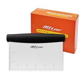 ALLTOP Raspador y picador de banco para cocina, utensilio esencial para hornear, de acero inoxidable, para pasteles, masas, alimentos, para pasteles, 