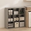 Furinno Simple Open Back Cube Storage Organizer, Standing Shelf, 9-Cube,