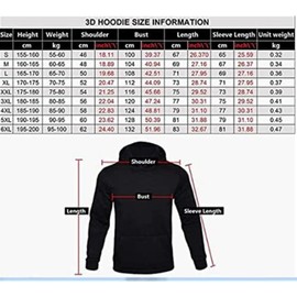 hiegi Men's Athletic 2-Piece 3D Lion Tiger Wolf Tracksuit Casual Jogging Sweat Suit Set Hoodie Set, Fwolf-2, L