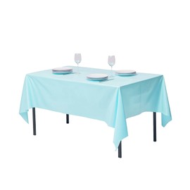 Simply Bio Compostable Tablecloths for Rectangle Tables (54''x108'', 10 Count) Disposable Rectangular Tablecloth Anti-Plastic Table Cover for Outdoor, Party, Picnic, Wedding, Blue