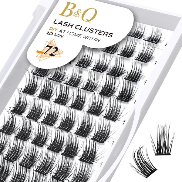 B&Qaugen Lash Clusters B36 72 pcs DIY Lash Extensions 72