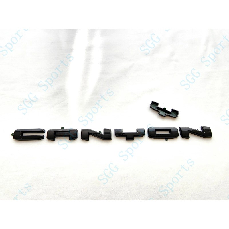 GMC OVERLAY 1PC Gloss Black Rear Tailgate Canyon Letter Emblem