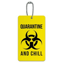Biohazard Quarantine and Chill Luggage Card Suitcase Carry-On ID Tag