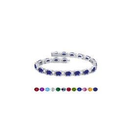 Iefil Tanzanite Tennis Bracelets for Women - December Birthstone Bracelet Sterling Silver, Anniversary Birthday Gifts for Women, Jewelry Gifts for Woman Her,6.5"