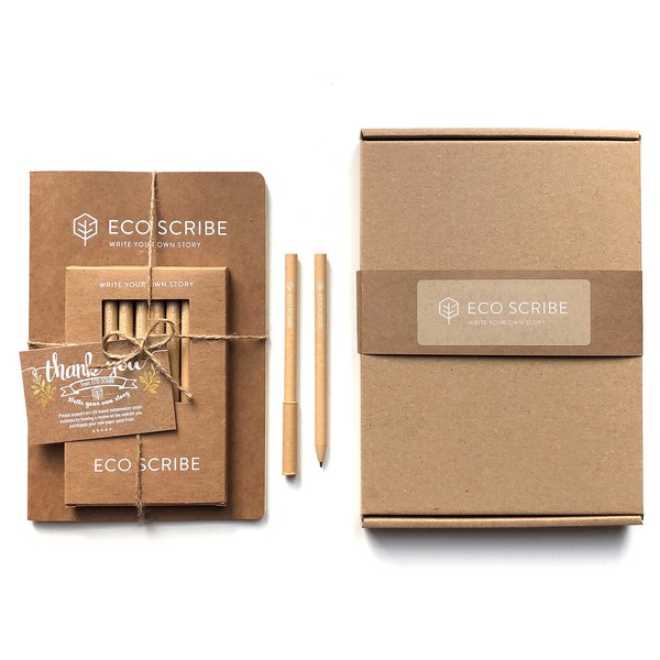 ECO SCRIBE x1 A5 Notebook/Journal & Pack of 10 Recycled