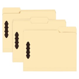 Fastener Folders, RAZCC 60 Pack Manila File Folders with Fasteners, Letter Size Fastener File Folders, Reinforced 1/3-Cut Tab, 2 Fasteners Folders for Organize Medical Files, Office Documents