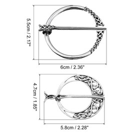 sourcing map 1 Set Vintage Sweater Shawl Clips, Shirt Dress Cardigan Clip, Waist Clip for Women Men Jacket Clip Clothes Brooch Silver