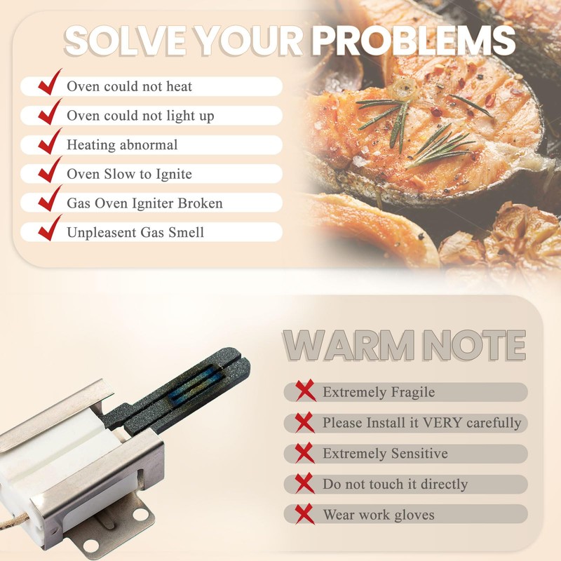 IRIVER BLANK Replacement Gas Oven Igniter MEE61841401 for Kenmore Frigidaire