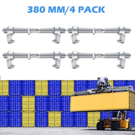 ZUIWAN 4 Pcs Heavy Duty 380 mm Galvanized Shipping Container Bridge Clamps - Intermodal Rail Bridge Fitting Kit for CSC 20ft 40ft Containers