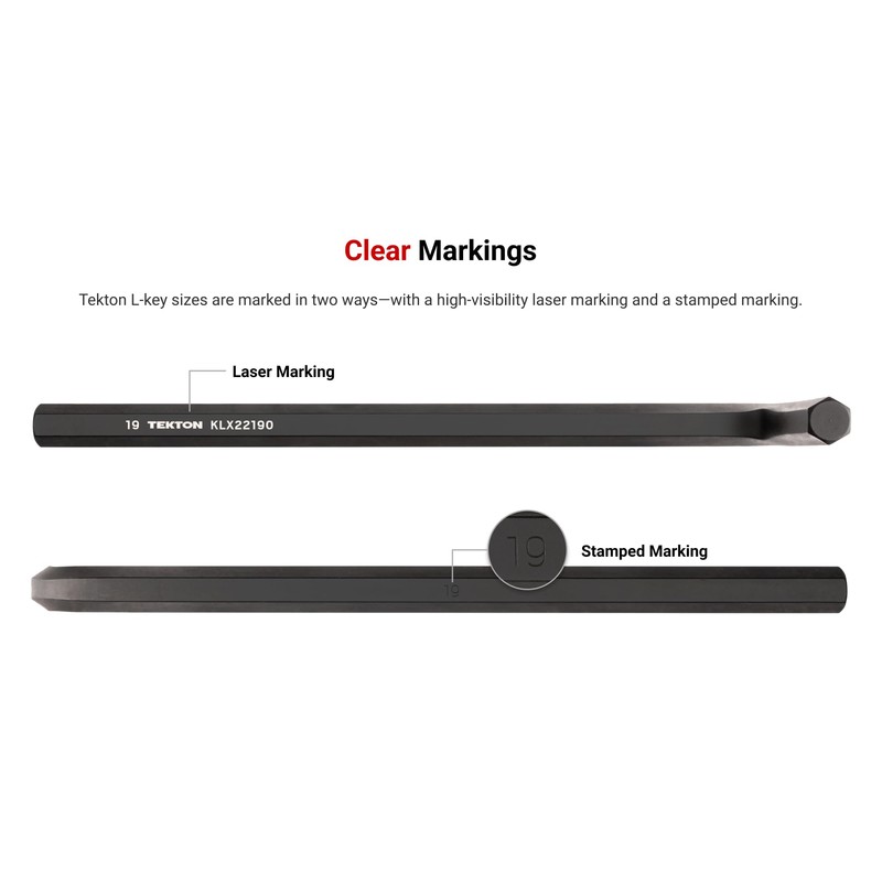 TEKTON 1/2 Inch Flat End Hex L-Key | KLX12500