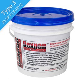Dexpan Expansive Demolition Grout 11 Lb. Bucket for Rock Breaking, Concrete Cutting, Excavating. Alternative to Demolition Jack Hammer Breaker, Jackhammer, Concrete Saw, Rock Drill (#3 (23F-50F))