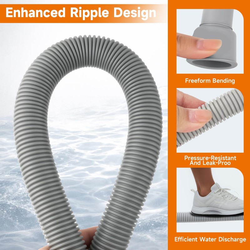 AIYOYOLIFE 79.9 in Dishwasher Drain Hose Extension with 2 Clamps