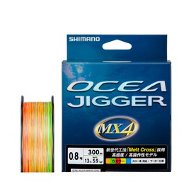 Shimano PE Line Oshiajigar MX4 PE PL-O74P 300m 0.8 (13lb), Multicolor