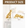 2 Pack 3D Resin Gold Cheetah Light Switch Wall Decor