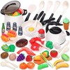 Cute Stone Pretend Play Kitchen Set, Educational Toys, 44 Piece