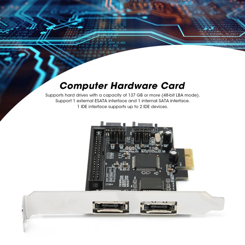Adapter Card PCIe to SATA ESATA IDE PCB Network Converter