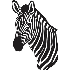 Zebra Vinyl Decal Sticker for Car/Window/Wall (Black Matt)