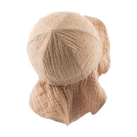 Sterntaler Sun Hat Dots – Girls' Summer Hat Made of Muslin – UV Protection 30 Sun Hat – with Neck Protection – Tie – Batiste Lining – Baby and Children's Headpiece, beige