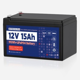 12V 13Ah Lithium LiFePO4 Battery,Built-in 30A BMS,4000+ Cycles Rechargeable Battery for Solar System, Power Wheels, Scooter, Fish Finder,Lighting and More