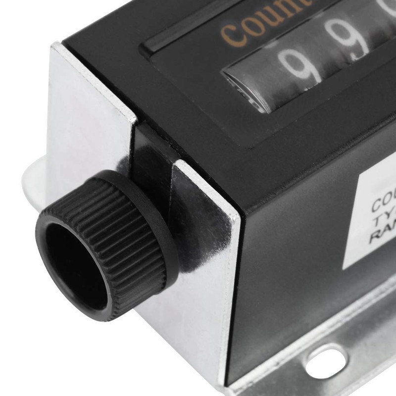 Mechanical Counter, D67F 5 Digit 0-99999 Mechanical Resettable Manual Hand