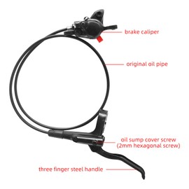 ZTZ MT200 MTB Hydraulic Disc Brakes Set Left Front 800mm Right Rear 1550mm Mountain Bike Hydraulic Brake Mountain Bike Bicycle Disc Brake 2 Piston (MT200 Left Front)