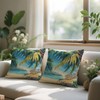 Doobicy Beach Pillow Covers 18x18 Inch Set of 2, Tropical