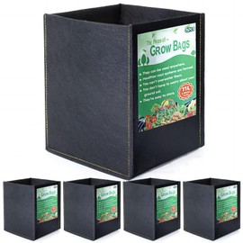 Growerz Square GrowPotz 11-Litre 5pcs High Strength Grow Bag