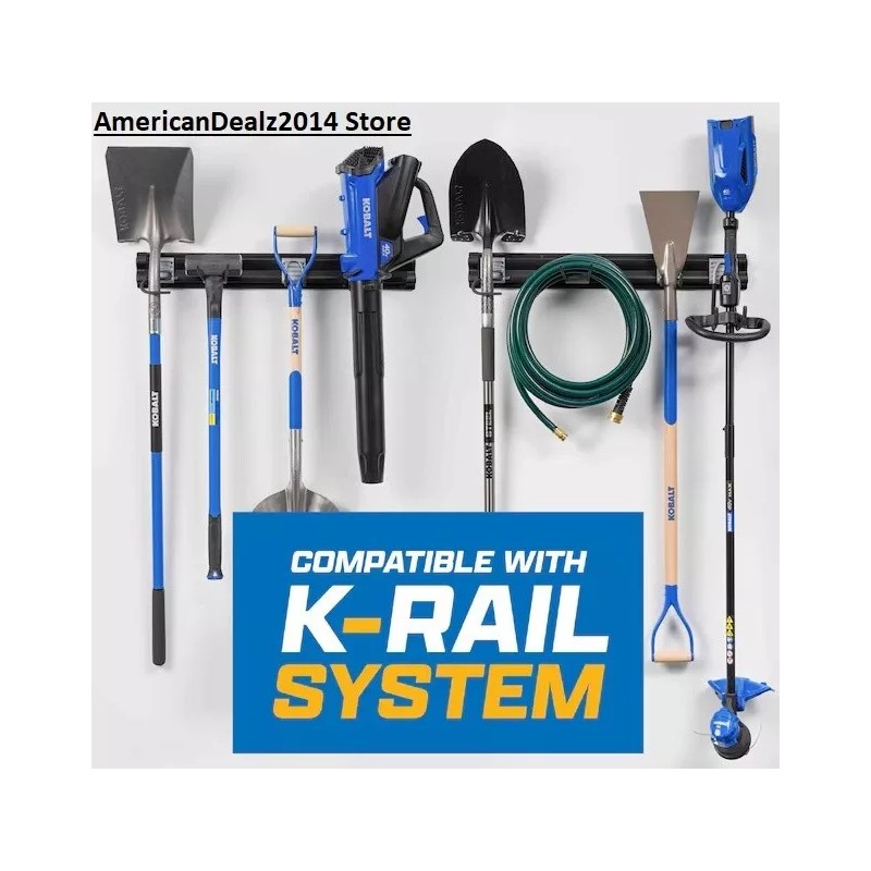 Kobalt 32-in Black Plastic Storage Rail Multipurpose Garage Wall Organizer