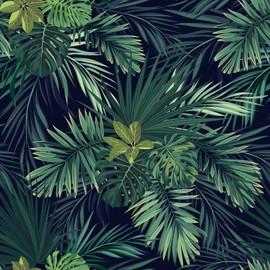 LaCheery 17.5"x275" Dark Green Leaf Wallpaper Green Contact Paper Peel and Stick Wallpaper Jungle Tropical Palm Leaf Removable Wall Paper for Bedroom Walls Cabinets and Drawers Modern Mural Vinyl Roll