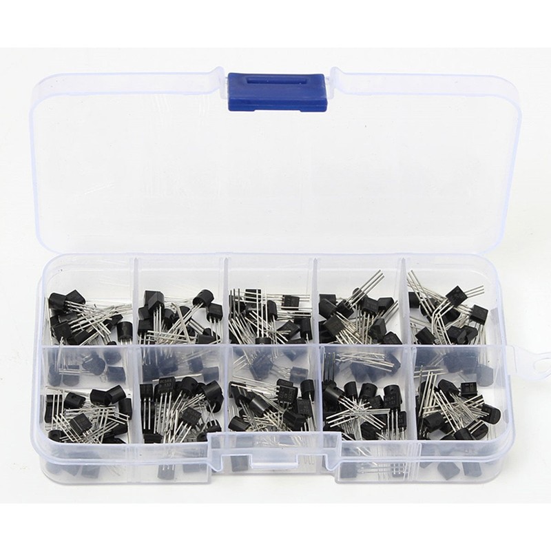 DollaTek 10Values 200PCS NPN PNP Power Transistor Assortment Assorted Kit