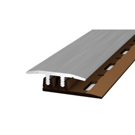 Profi-Design Transition Profile Aluminium 27 mm / 90 cm Brushed Stainless Steel Look