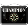 Blechschild mit Kordel 18 x 12 cm Dart Schild: Darts