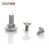 Faston Flat Round-Head Screws, Stainless Steel A2 V2A (10 Pieces),