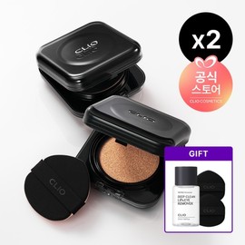 Clio NEW킬커버 파운웨어 쿠션 기획세트본품+리필 사은 마이크로페셔널딥클린립아이리무버 31ml NEW Kill Cover Foundation Wear Cushion Set (Main Product + Refill) with Free Micro Professional Deep Clean Lip & Eye Remover 31ml