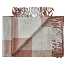 Alpaca Origins - 100% Baby Alpaca Wool Shawl Wraps for Men and Women - Kate Unisex Soft Warm Winter Large Scarf (Grey/Rose)