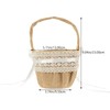 ULTNICE Wedding Flower Basket Hessian Biedermeier Basket with Lace