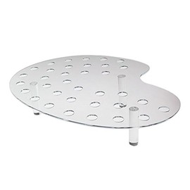 Source One 35 Slot Palette Display Stand for Mini Cones Multi Colored Acrylic - Food Grade (1 Pack, Clear)