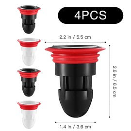 EnixwH Pack of 4 Floor Drain Shower, Odour Trap, Floor Drain, Odour Trap, Shower Floor Drain, for Bathroom, Garden, Laundry Room, Toilet, Balcony, Kitchen, Basement (5.5 × 6.5 cm)