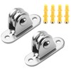2 Pcs Metal Pulleys Block Steel Nickel Plated Adjustable Angle