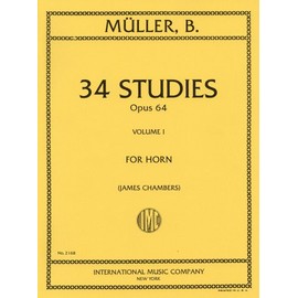 ミュラー: ホルンのための34 の練習曲集 Op.64 第1巻/インターナショナル・ミュージック社