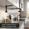 Paper Towel Holder Under Cabinet, Matte Black Stainless, No Drill