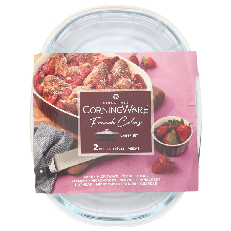 CorningWare 2.5qt/2.3L French Colors Cabernet Red Baking Dish with Lid