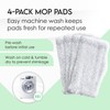 Turbo Microfiber 4-Pack Mop Pads for Shark Steam Mop SK