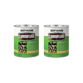 Rust-Oleum 379562-2PK Specialty Camouflage Paint, Quart, Flat Khaki, 0.25 Gallon (Pack of 2)