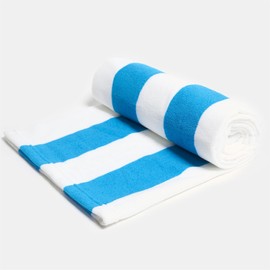 Dreamscene Large Beach Towel Blue & White Stripes, Soft Quick-Dry Lightweight Microfibre Beach Towel For Women & Men Swimming Towel For Holiday Essentials, 71x152cm
