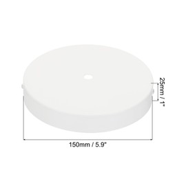 PATIKIL 5.9in Light Canopy Kit, 1 Set Pendant Light Mounting Kit Chandelier Mounting Kit Hanging Bracket Replacement 1 Holes for Pendant Light, White