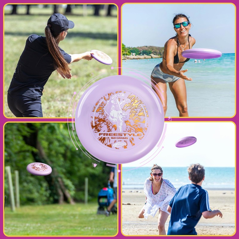 FRISBEE Freestyle Disc 160g, 10.5 Inch, Durable and Flexible PE