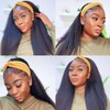 V SHOW Glueless Kinky Straight Headband Wig Human Hair 180%