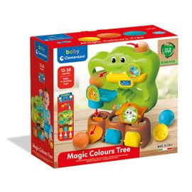 Clementoni 17687 Baby Clementoni - Logic Game Funny Tree, Colourful Marble Run with Three Balls, Educational Toy for Developing Logic, for Toddlers from 12 Months