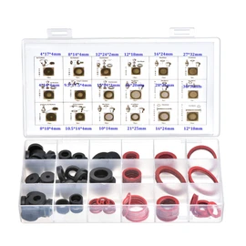Yenghome 140 Pcs Rubber Sealing Washer Assortment Kit 18 Popular Size O Ring Gasket for Household Garden Use